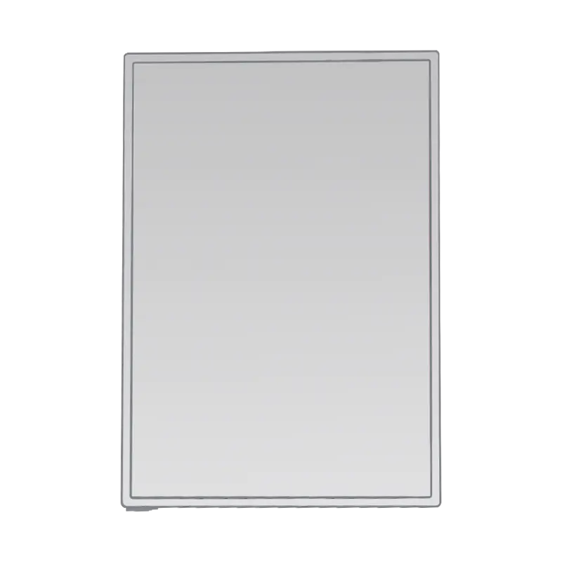 Aluminum Alloy Kalis Air Satu Pintu LED Kabinet Cermin Bilik Mandi