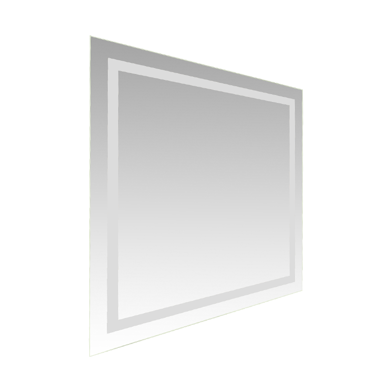 Bingkai Aluminium LED Peredupan Pintar Penyahkabusan Cermin Bilik Mandi Bercahaya Belakang Bingkai Aluminium LED Peredupan Pintar Penyahkabusan Cermin Bilik Mandi Bercahaya Belakang